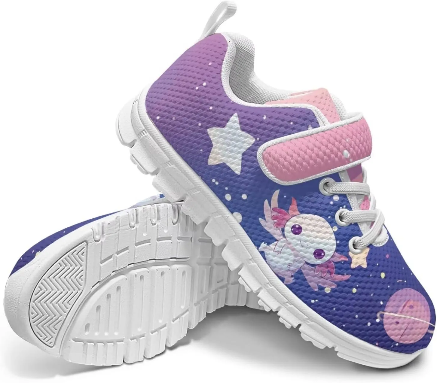 Shoes for Little Girls Road Running Shoes Outdoor Walking Shoes Hook and Loop Fasteners Tennis Shoes