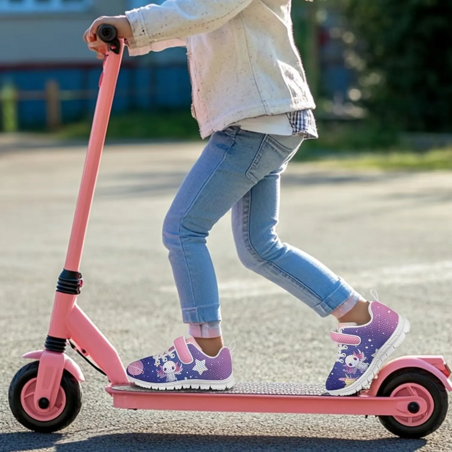 Shoes for Little Girls Road Running Shoes Outdoor Walking Shoes Hook and Loop Fasteners Tennis Shoes
