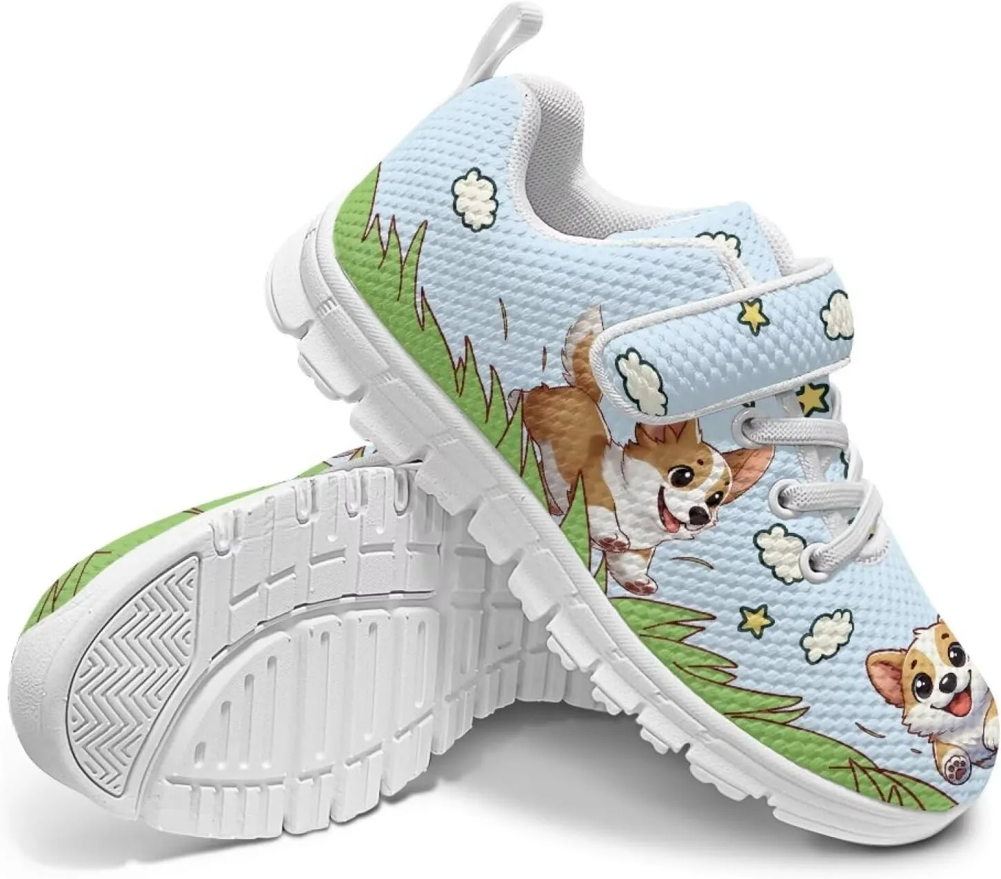 Shoes for Little Girls Road Running Shoes Outdoor Walking Shoes Hook and Loop Fasteners Tennis Shoes