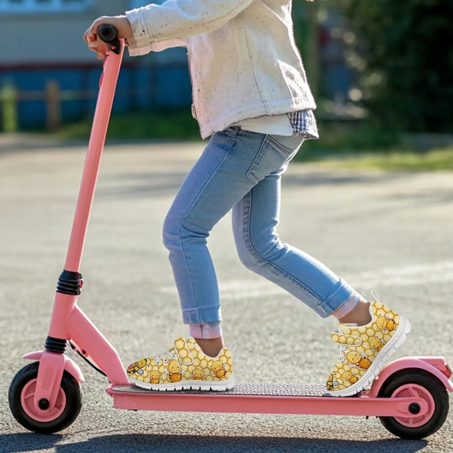 Shoes for Little Girls Road Running Shoes Outdoor Walking Shoes Hook and Loop Fasteners Tennis Shoes