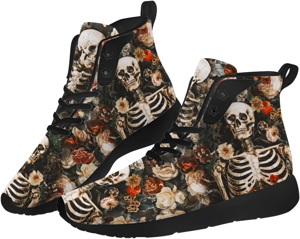 Skull Shoes for Men Women Goth Skull High Top Sneakers High Top Shoes Gifts for Women Men