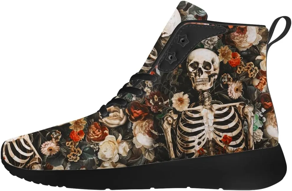 Skull Shoes for Men Women Goth Skull High Top Sneakers High Top Shoes Gifts for Women Men