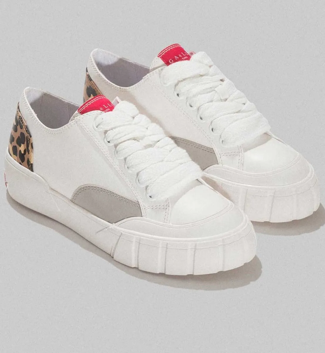 SNEAKERS BIANCA DETTAGLIO ANIMALIER