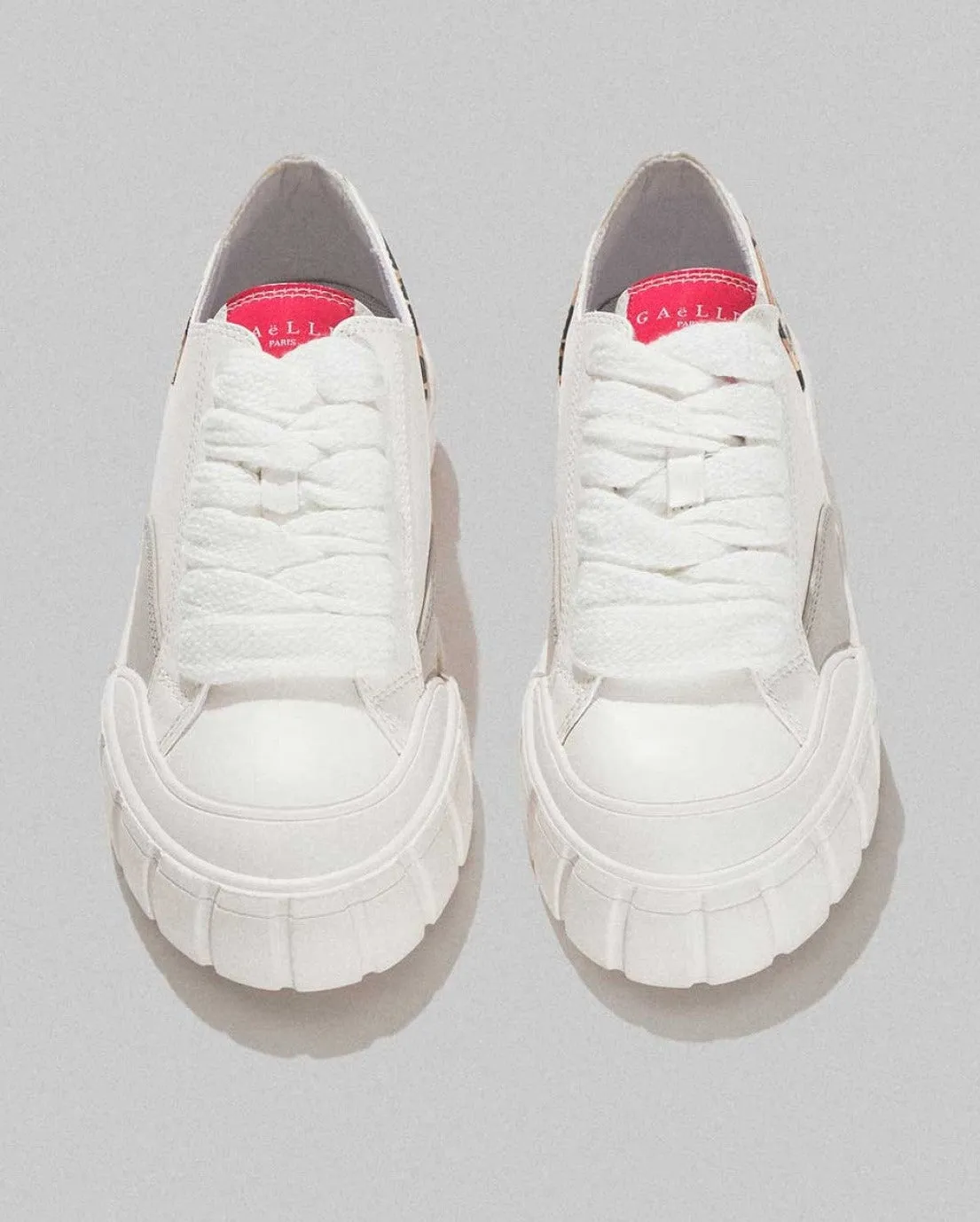 SNEAKERS BIANCA DETTAGLIO ANIMALIER