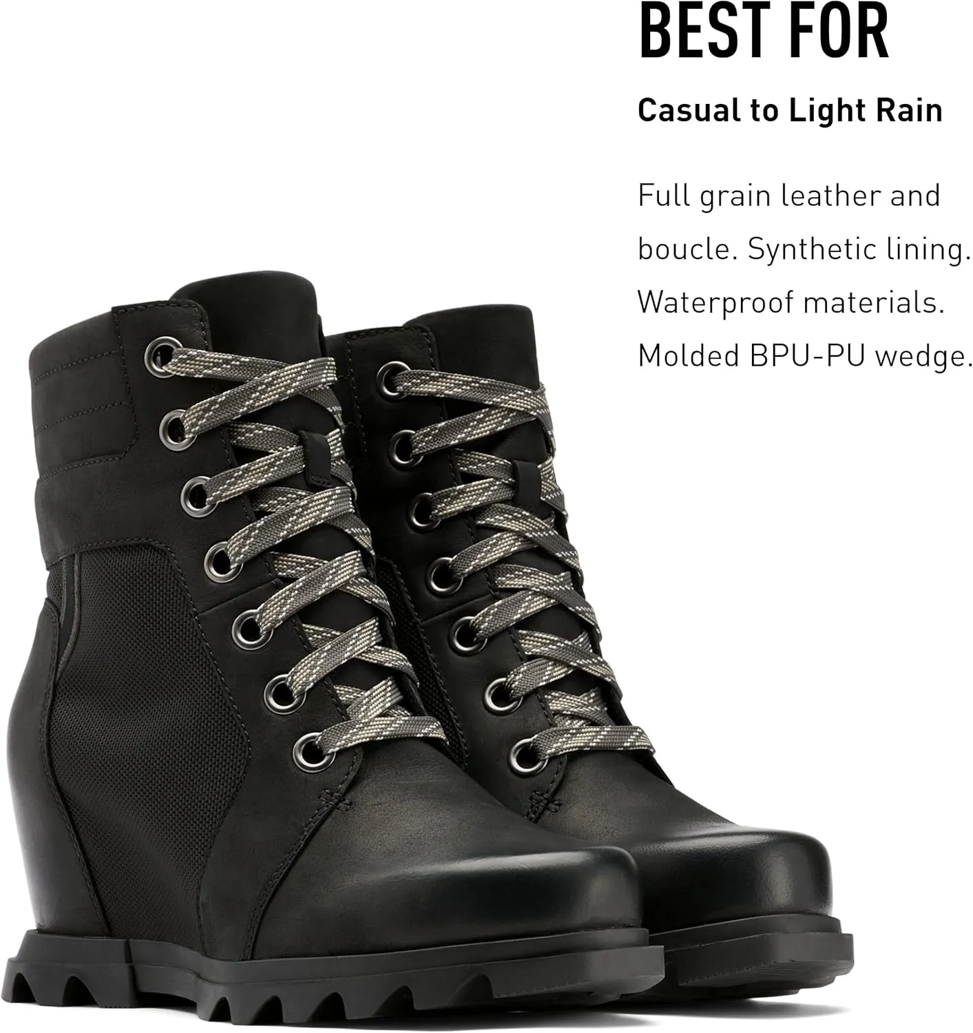 Sorel Women's Joan of Arctic Wedge III Lexie Boot  Waterproof Leather Wedge Boots
