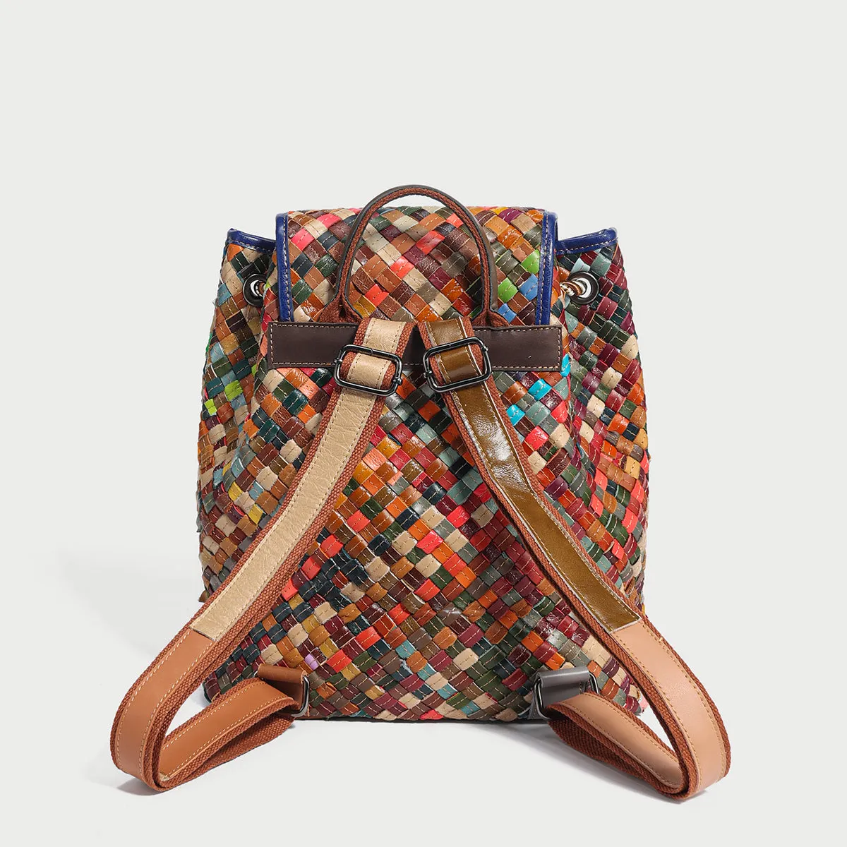 Sunset Everyday Woven Leather Backpack