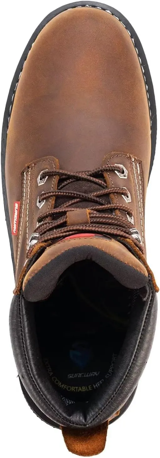 SUREWAY 6 Mens Soft Toe Work Boots for Men,Goodyear Welt,Extremely Comfortable Durable Proved,Superior Oil/Slip Resistant,Thicker Full Grain Leather,EH Safety Industrial Construction Boots