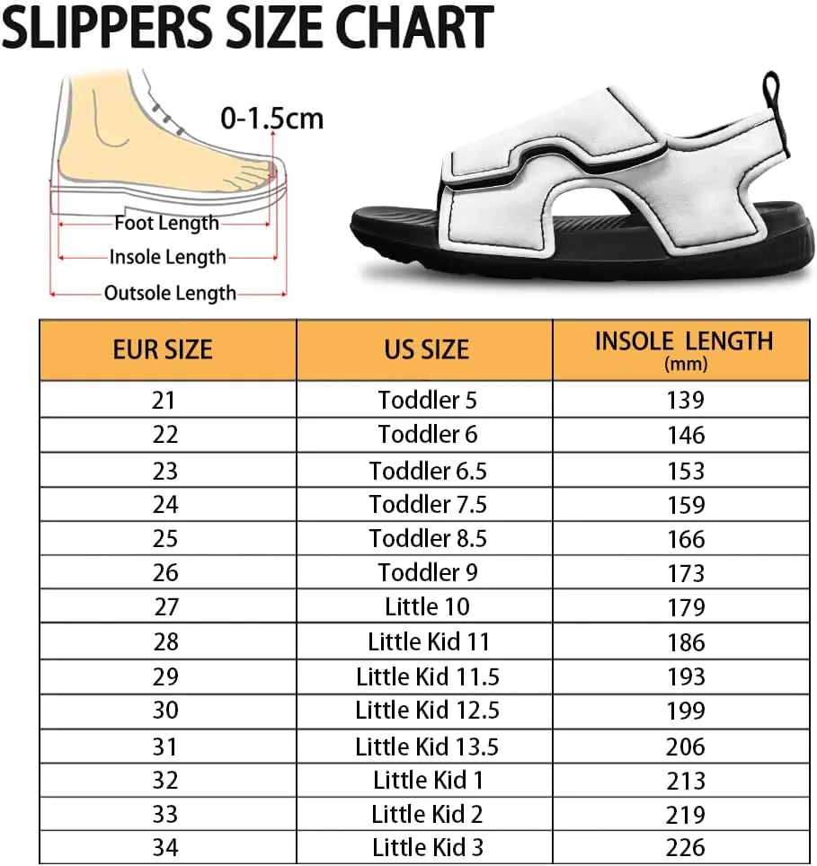 Toddler Boys Hook and Loop Sandals with Print, Non-slip, Stable, Lightweight, for Playing and Walking