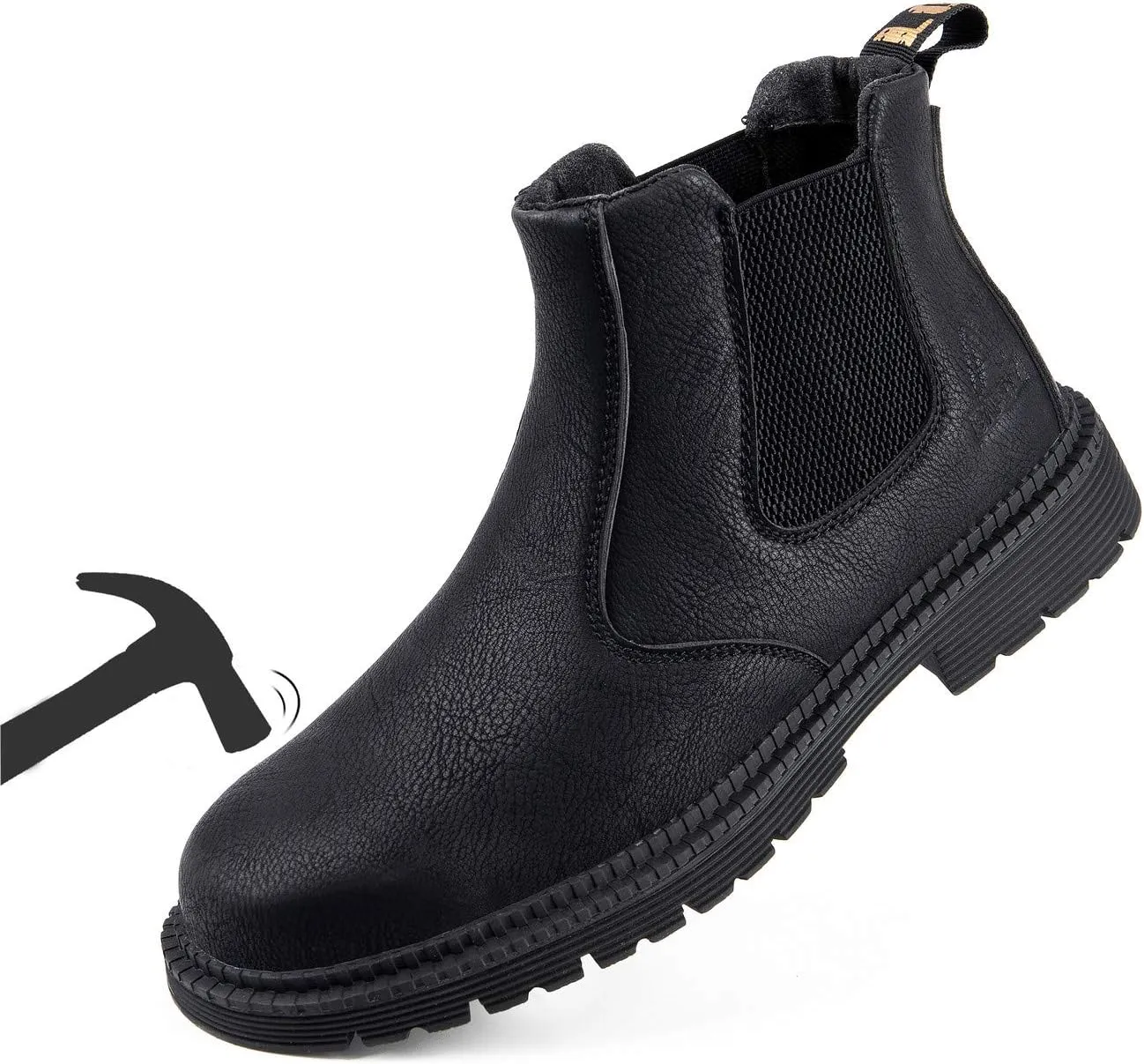 U-lite Steel Toe Safety Work Shoes for Men, Water-Proof Puncture-Proof Durable Indestructible Industrial Construction Outdoor Boots