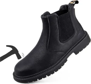 U-lite Steel Toe Safety Work Shoes for Men, Water-Proof Puncture-Proof Durable Indestructible Industrial Construction Outdoor Boots