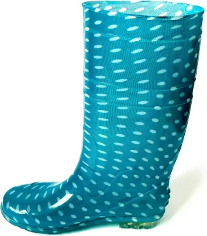 Unisex Plus Size Rain Boots - High Boot Knee-High Waterproof Non-Slip Mud Boots, Wide Calf Durable Garden Outdoor Work Shoes for Women & Men, Sizes 12, 13, 14, 14-Inch High Cut, Blue and Black