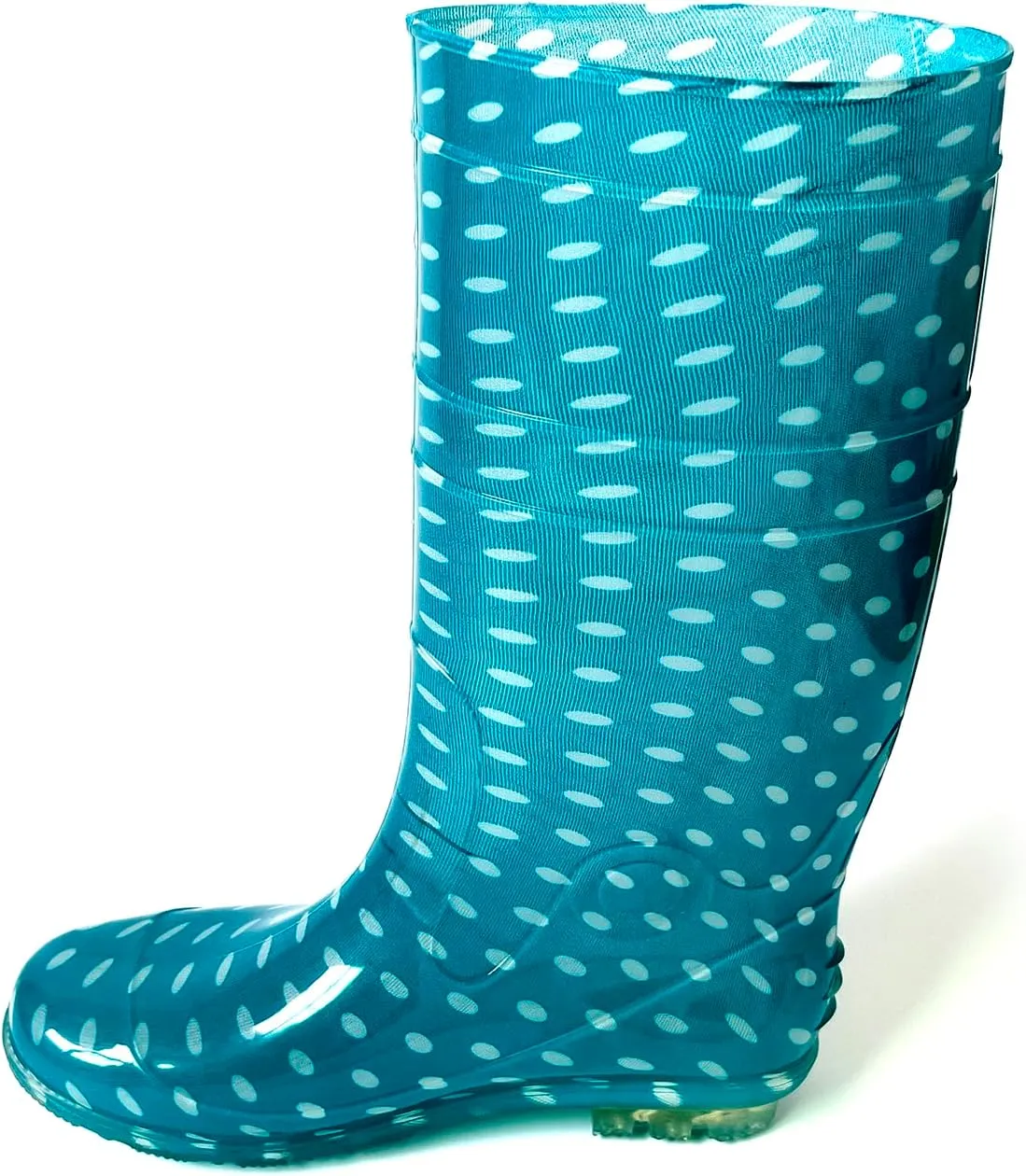 Unisex Plus Size Rain Boots - High Boot Knee-High Waterproof Non-Slip Mud Boots, Wide Calf Durable Garden Outdoor Work Shoes for Women & Men, Sizes 12, 13, 14, 14-Inch High Cut, Blue and Black