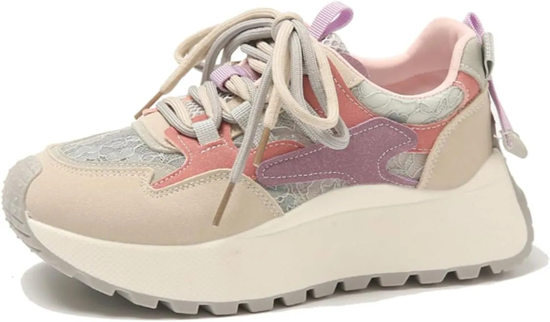 Walking Shoes Women Fashion Colorful Platform Sneakers Non-Slip Breathable Athletic Shoes for Everyday