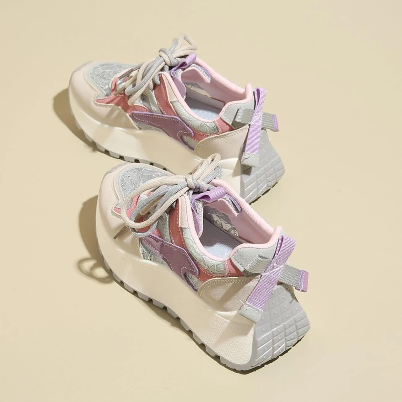 Walking Shoes Women Fashion Colorful Platform Sneakers Non-Slip Breathable Athletic Shoes for Everyday
