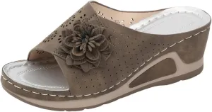 Wedge Sandals for Women Dressy Orthopedic Arch Support Sandals Hollow Out Slip On Platform Slippers Bohemia Comfortable Summer Sandalias Open Toe Beach Sandal Casual Walking Shoes