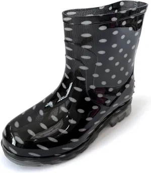 Wide Calf Women's Waterproof Rain Boots, Sizes 9 10 11 12 13 14, Plus-Size Rubber Mud Boots, Anti-Slip Knee-High Outdoor Work Shoes for Garden, Farm, All-Weather, Comfortable & Durable