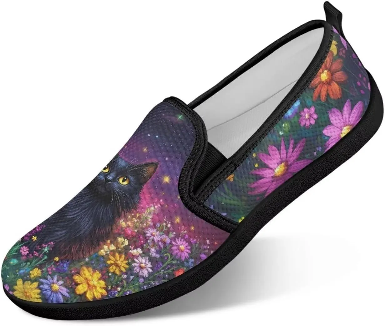 Women's Art Painted Travel Shoes Shoes Slip On Casual Mesh Loafers Lightweight Comfort Fashion Outdoor Sneaker for Ladies US Size 6-11