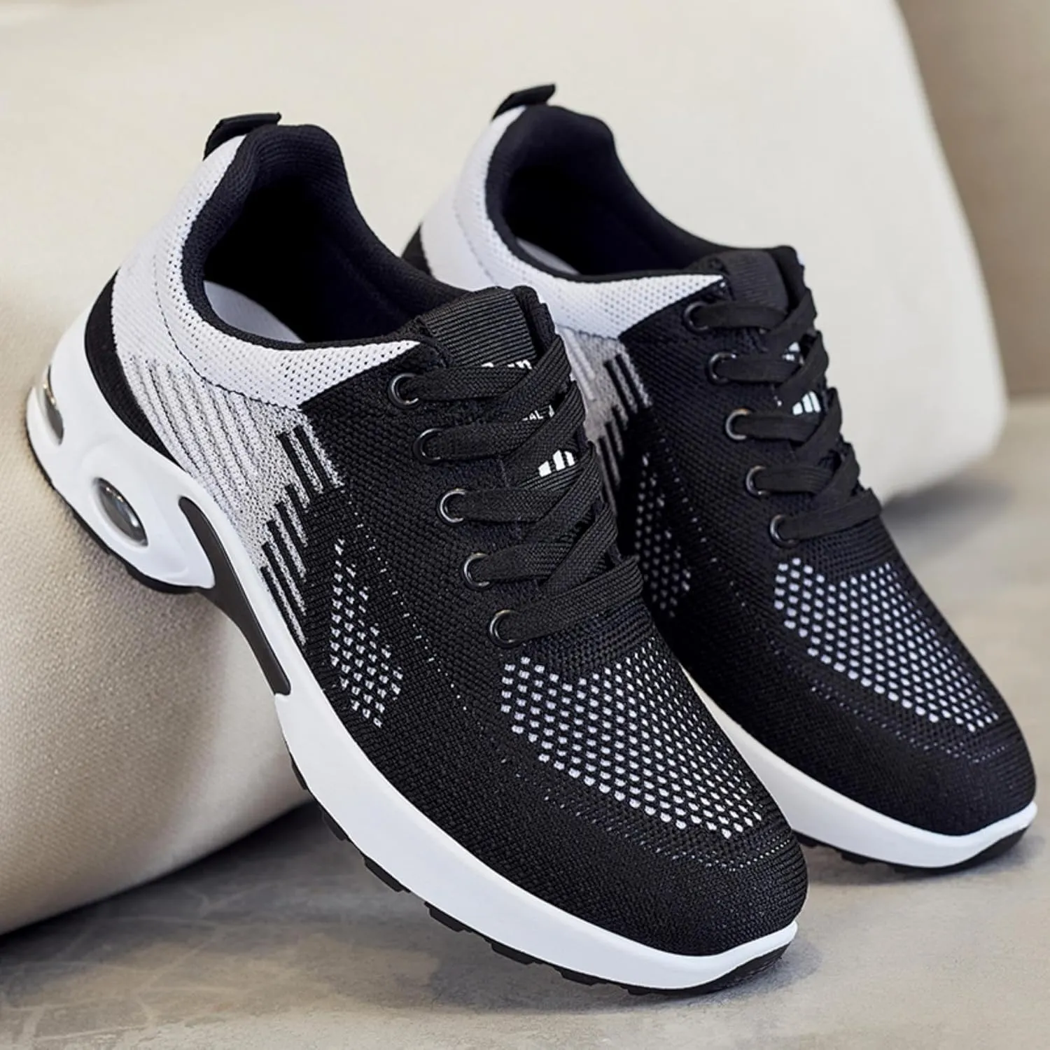 Women's Casual Sneakers  Lightweight, Breathable Non-Slip Walking Shoes for Work, Nursing, Running, and Everyday Use
