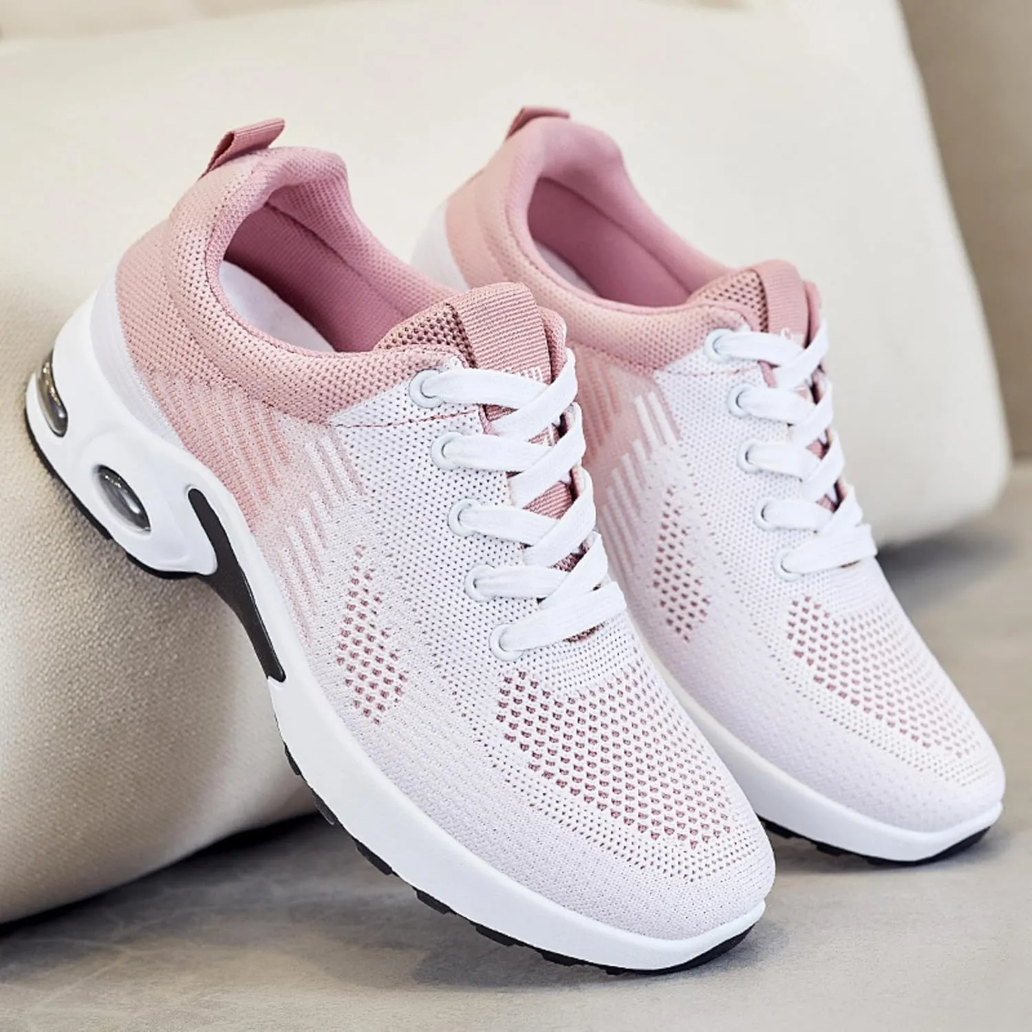 Women's Casual Sneakers  Lightweight, Breathable Non-Slip Walking Shoes for Work, Nursing, Running, and Everyday Use