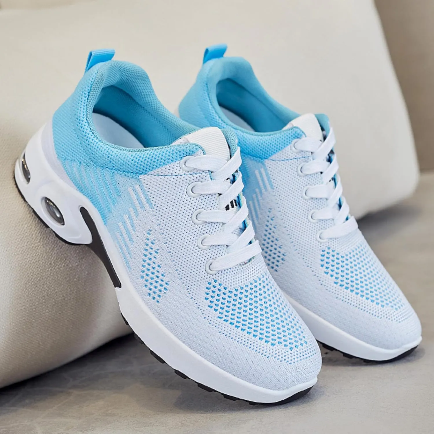 Women's Casual Sneakers  Lightweight, Breathable Non-Slip Walking Shoes for Work, Nursing, Running, and Everyday Use
