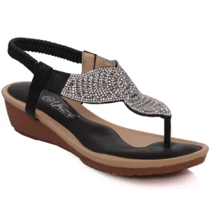 Womens ‘Cataline’ Embellished Flat Sandals