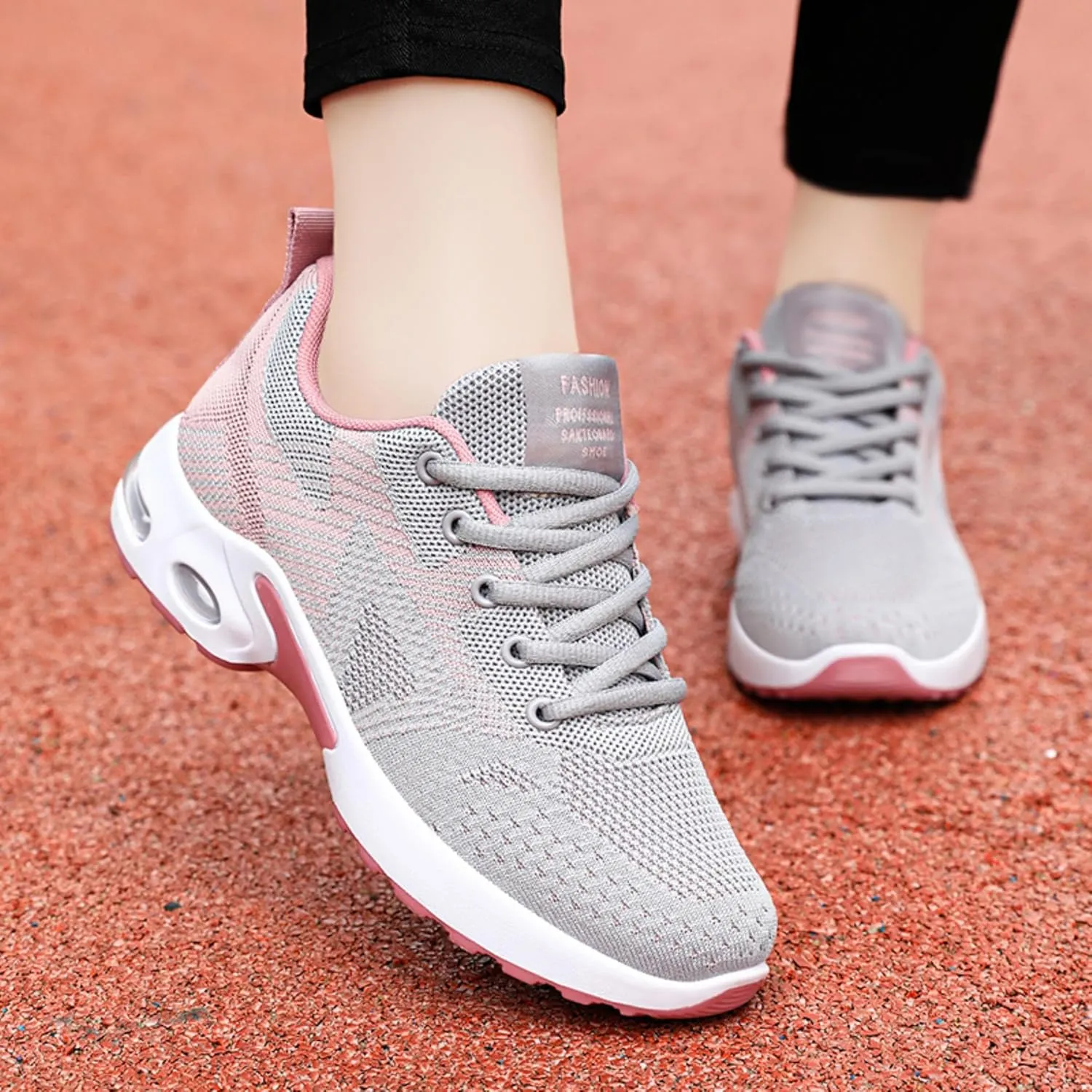 Women's Cushion Sneakers - Breathable, Non-Slip Walking Shoes with Shock-Absorbing Comfort, Lightweight for Running, Walking, and Everyday Use