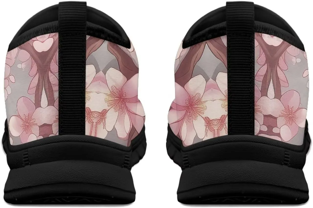 Women's Fashion Sneakers Slip On Walking Loafers Travel ShoesBlack Sole