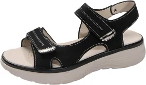 Women's Summer Sandals with Adjustable Strap Low Heel Comfortable Walking Shoes for Casual Outfits and Beach