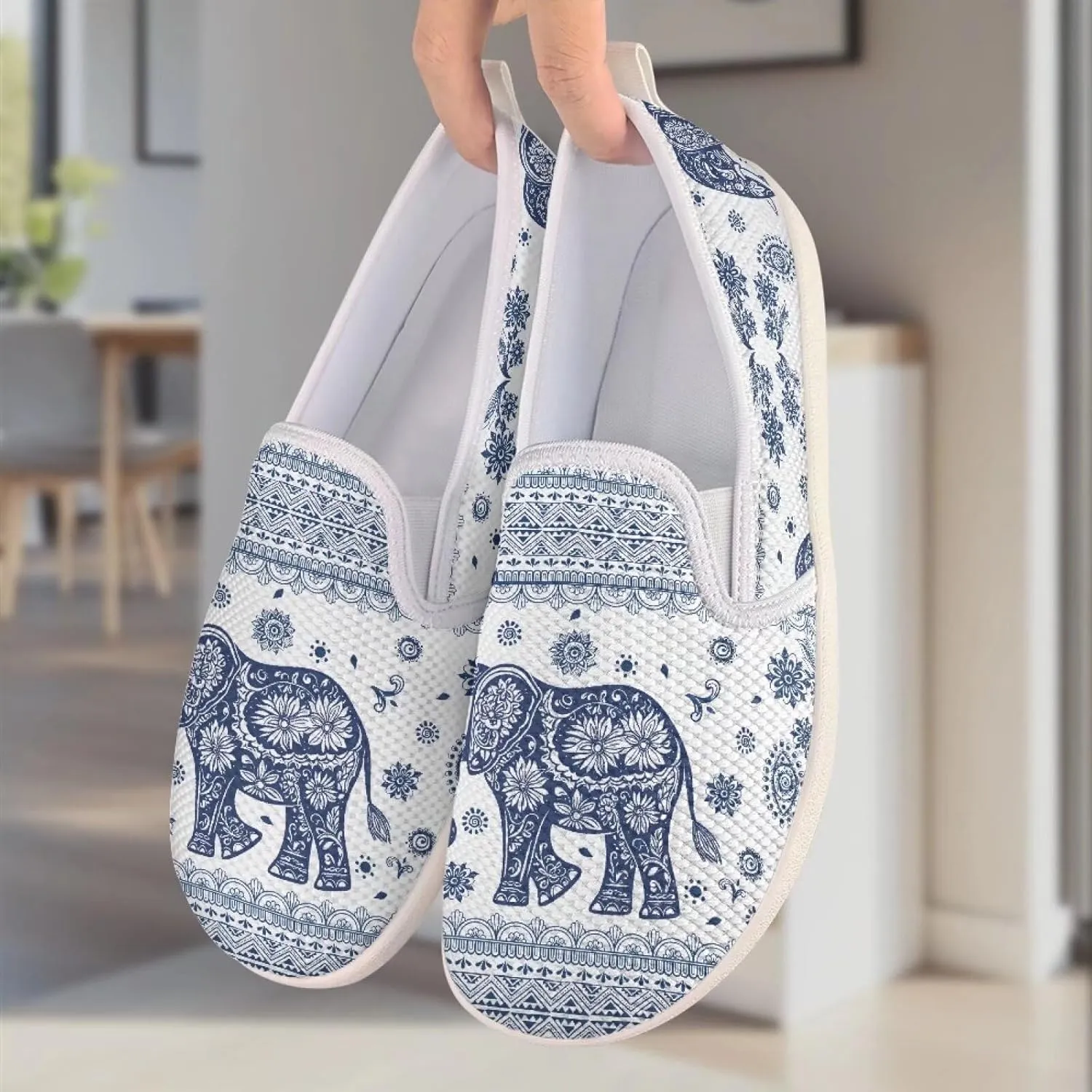 Women's Walking Travel Shoes Slip On Casual Loafers Lightweight Comfort Art Painted Fashion Sneaker for Ladies US Size 6-11