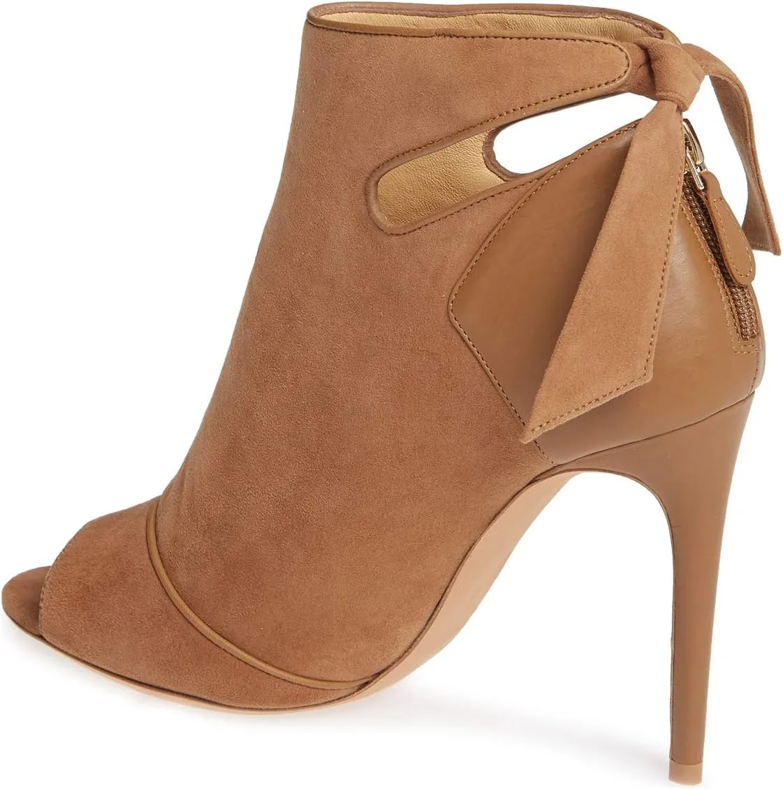 YDN Women High Heel Ankle Boots Chic Open Peep Toe Cut Out Bow Tie Stiletto Booties Shoes Size 4-16 US