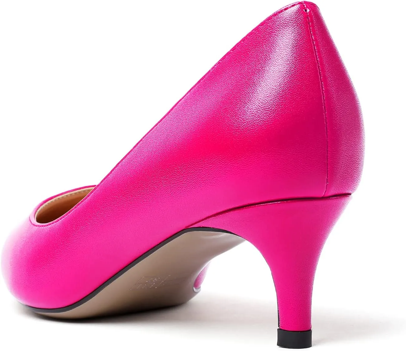 YODEKS Women's Pointed Toe Pumps 2" Kitten Middle Heel Chic Pumps Comfort Slip On Low Heel Dress Pumps Shoes