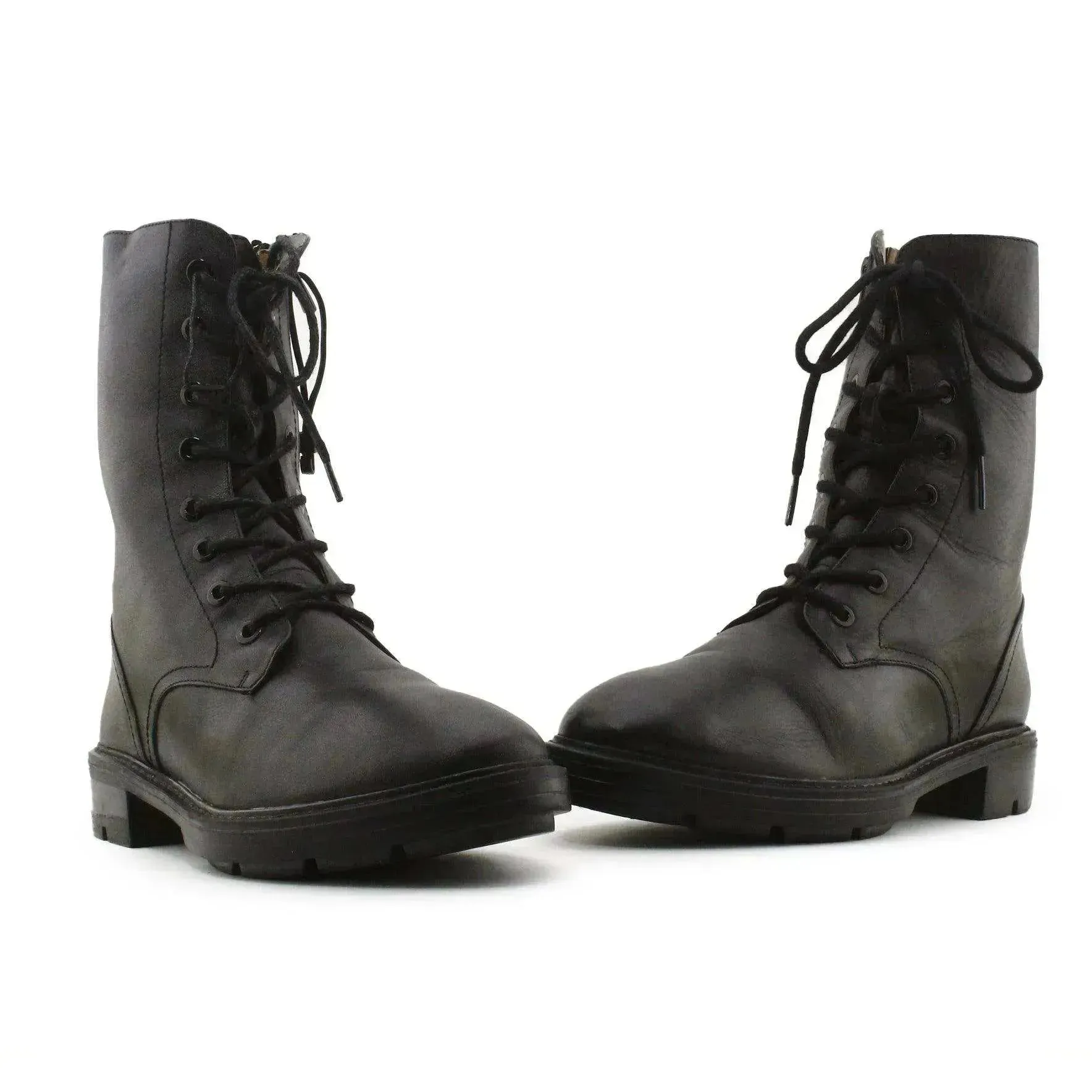 Zara Zipper Laces Combat Boots | 100% Authentic Leather